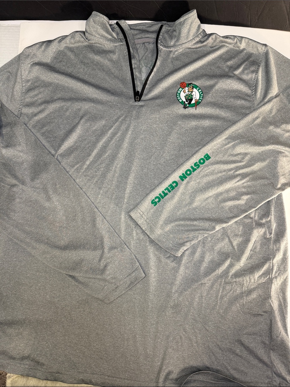 Gray Quarter-Zip Pullover - Team Logo Performance Top